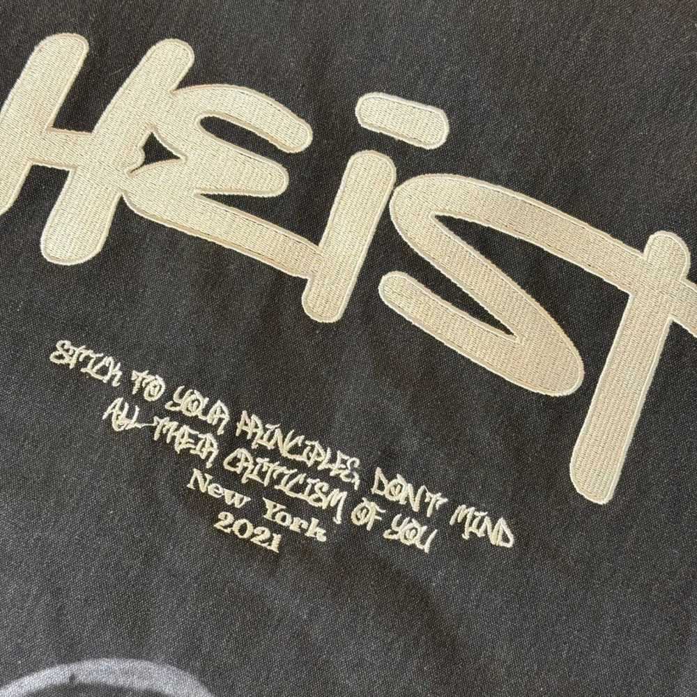 Humans Eat In Societies Trash HEIST Canvas Jacket Mens XL Black Skull Grunge Alt - Picture 10 of 12